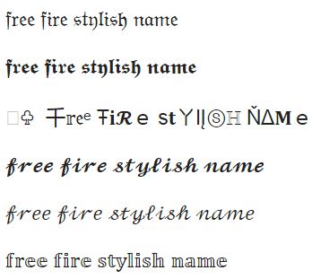 how to write free fire name stylish and cool